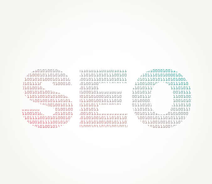 seo word with numbers inside on beige background