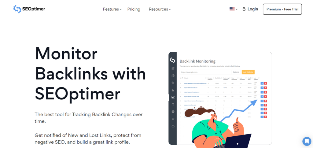 Monitor Backlinks home page