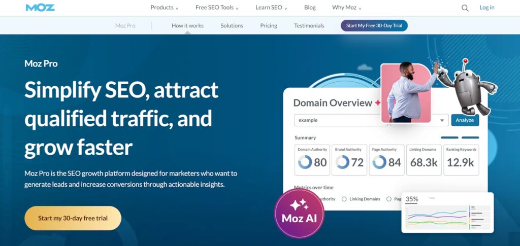 Moz Pro home page